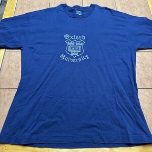 Vintage 80s Screen‎ Stars Oxford University Single Stitch T-Shirt Sz XL USA Made